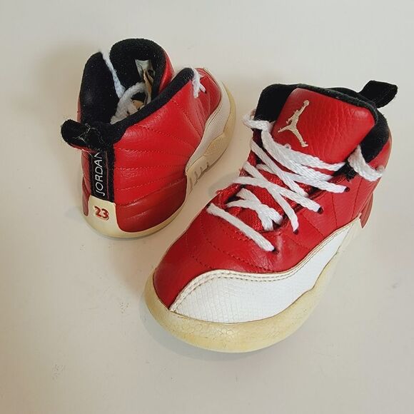 Nike Air Jordan Retro XII 12 Red White 850000 Size 9CToddler - Picture 1 of 8
